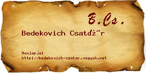 Bedekovich Csatár névjegykártya